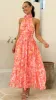 Taipa Maxi Dress - Pink / Orange Floral sold by Billy J