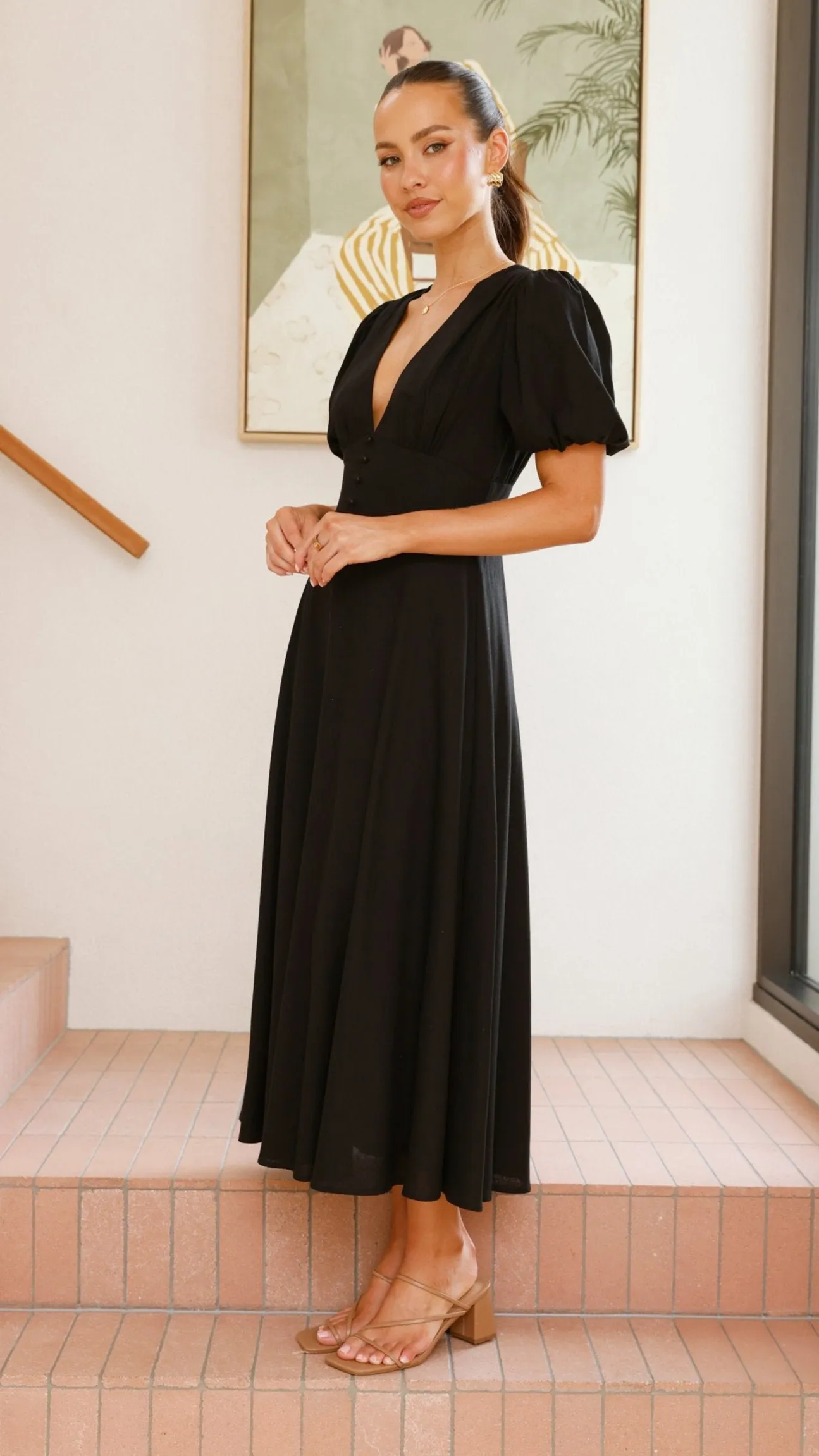 Melea Midi Dress - Black sold by Billy J product image thumbnail 3