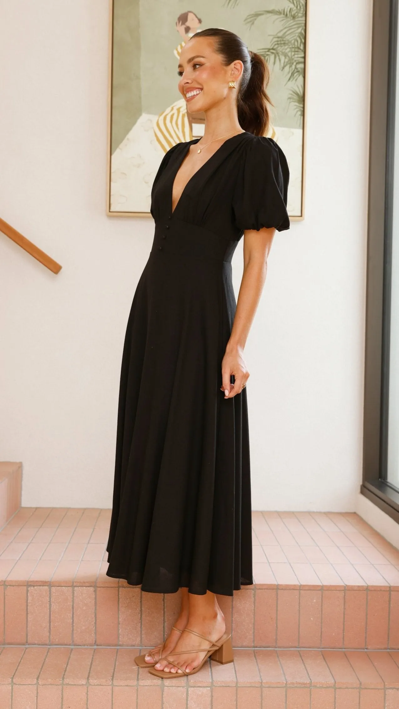 Melea Midi Dress - Black sold by Billy J product image thumbnail 5