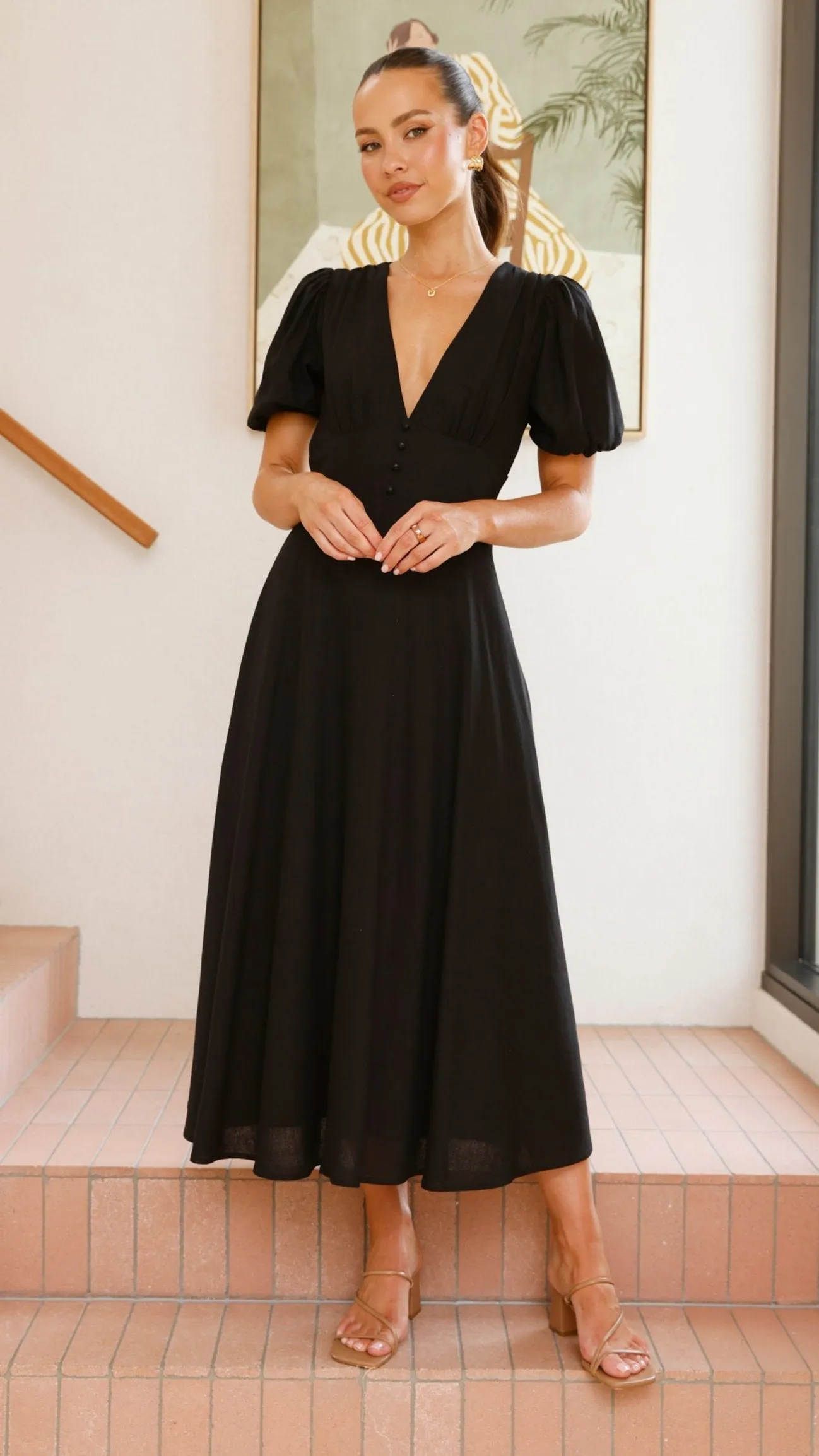 Melea Midi Dress - Black sold by Billy J product image thumbnail 4