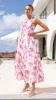Bryony Halter Neck Maxi Dress - Pink Floral sold by Billy J