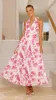 Bryony Halter Neck Maxi Dress - Pink Floral sold by Billy J