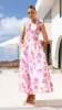 Bryony Halter Neck Maxi Dress - Pink Floral sold by Billy J