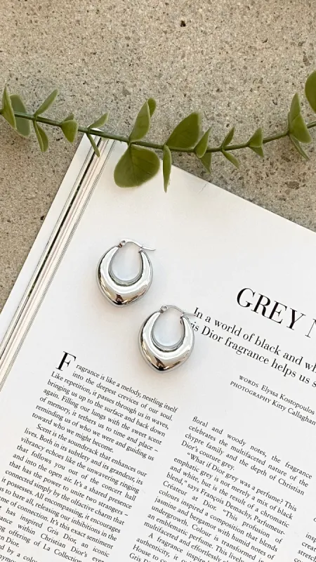 Arya Hoop Earrings - Silver sold by Billy J