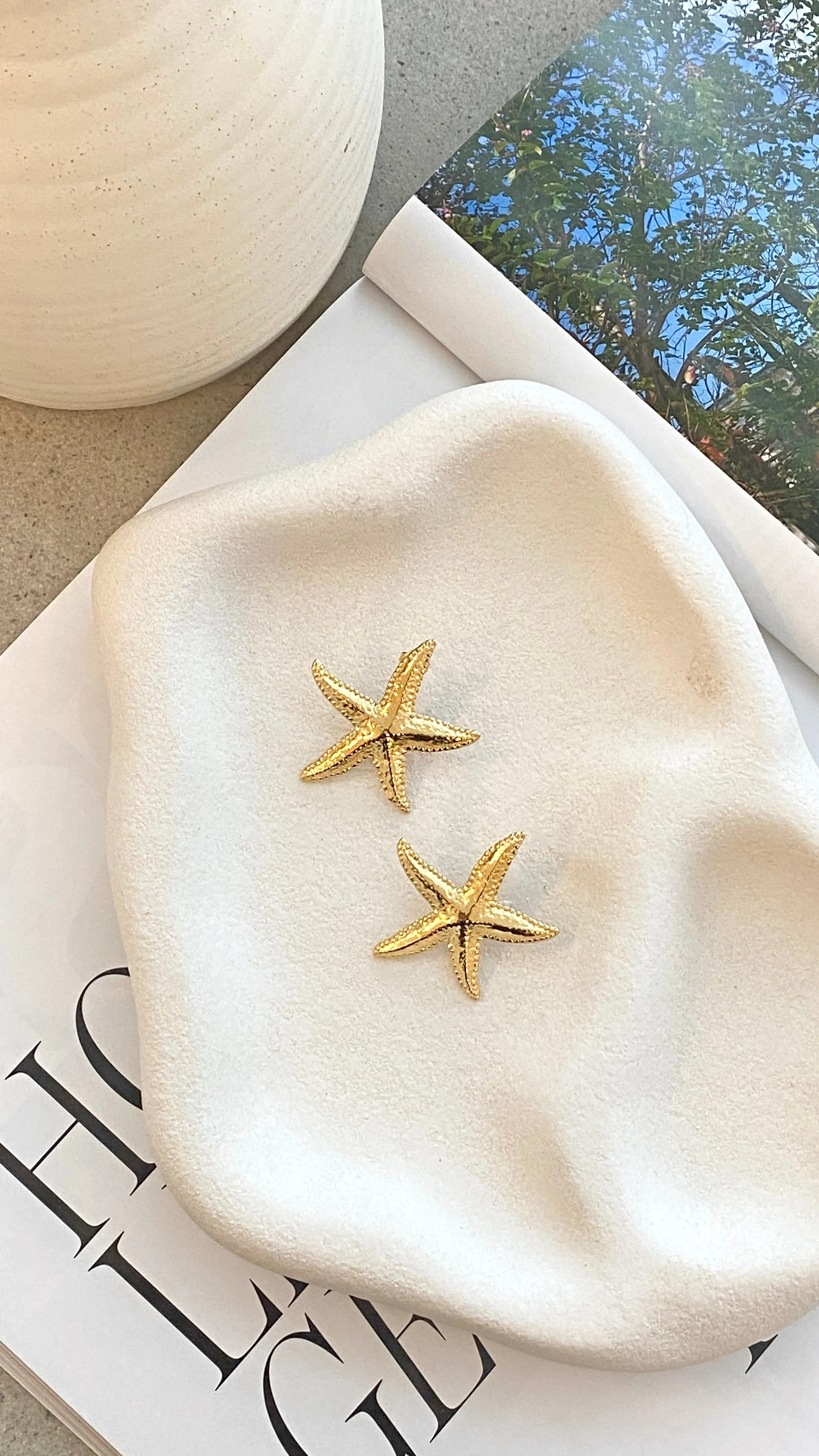Starfish Earrings - Gold sold by Billy J