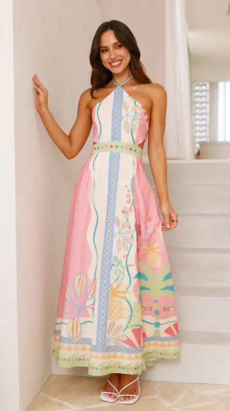 Aviana Maxi Dress - Pink Multi sold by Billy J