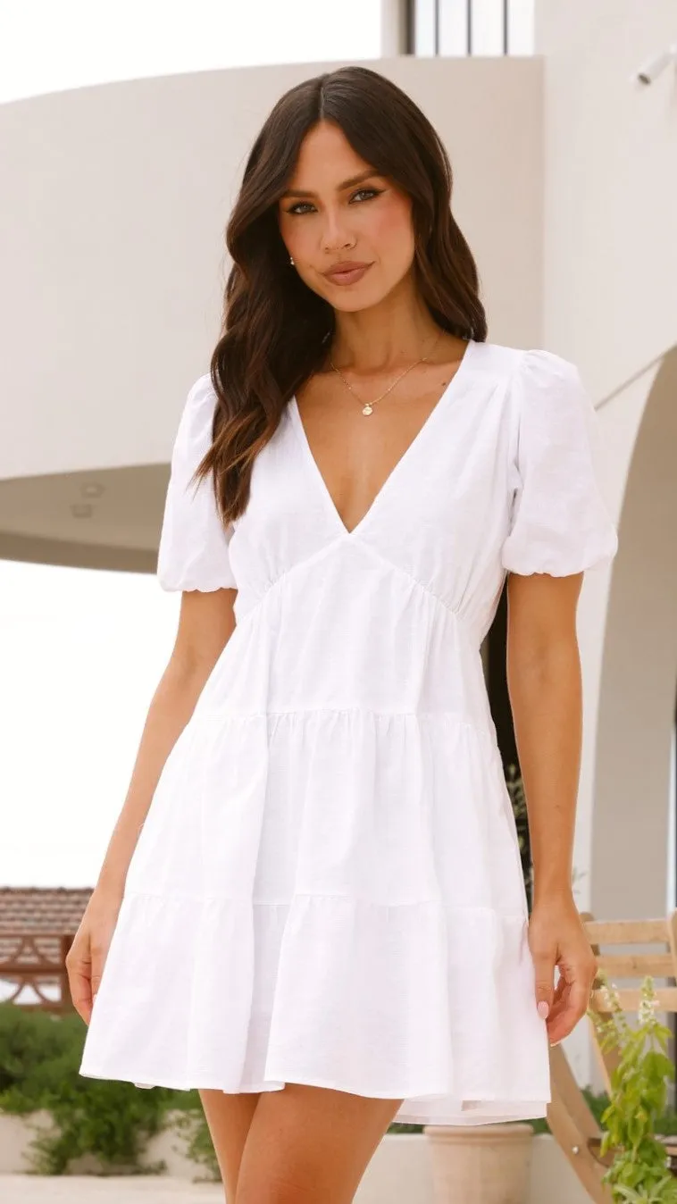 Billie Mini Dress - White sold by Billy J