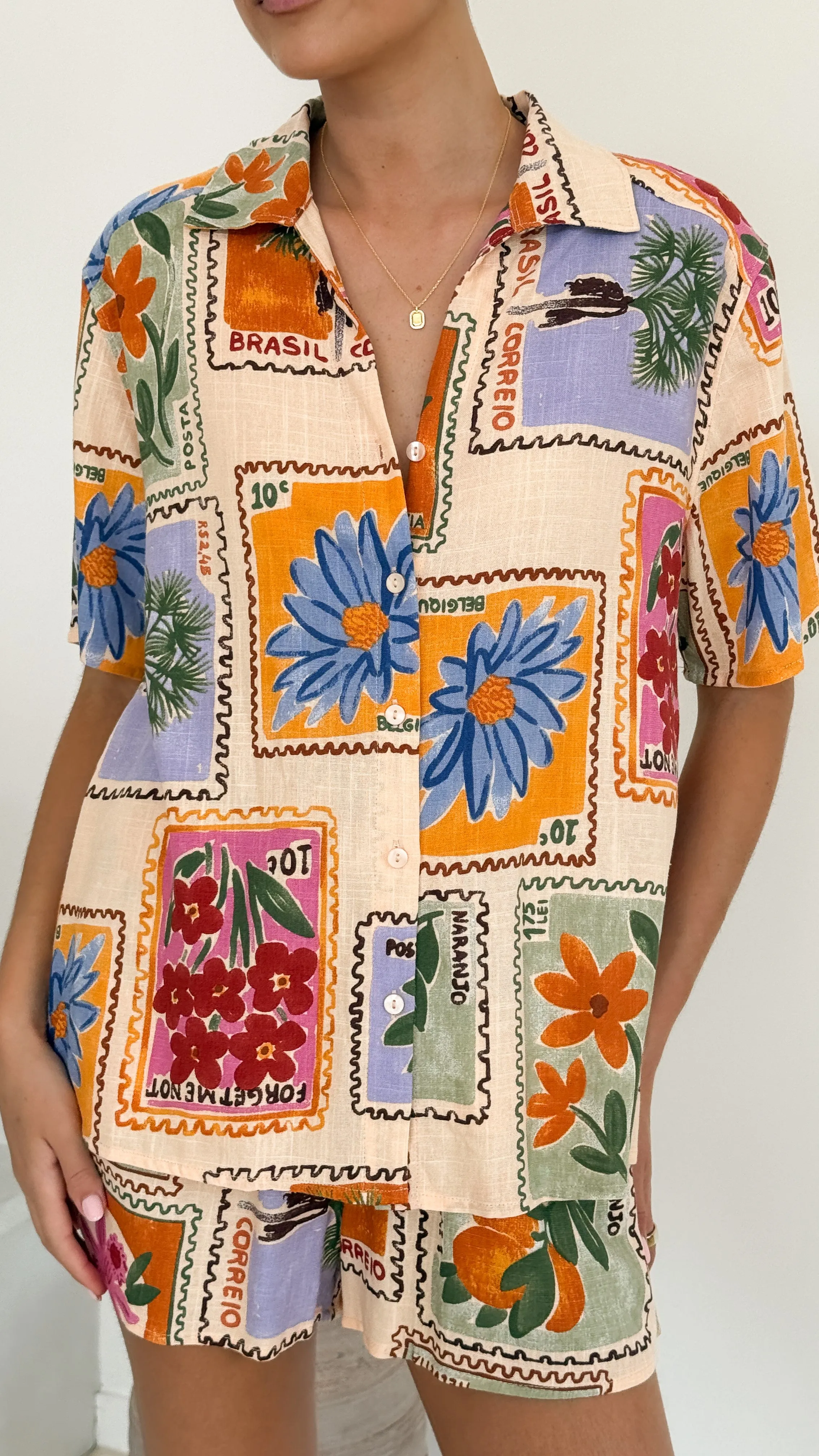 Cordelia Button Up Shirt and Short Set - Cordelia sold by Billy J product image thumbnail 2