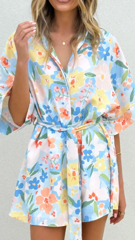 Ember Playsuit - Blue Summer sold by Billy J