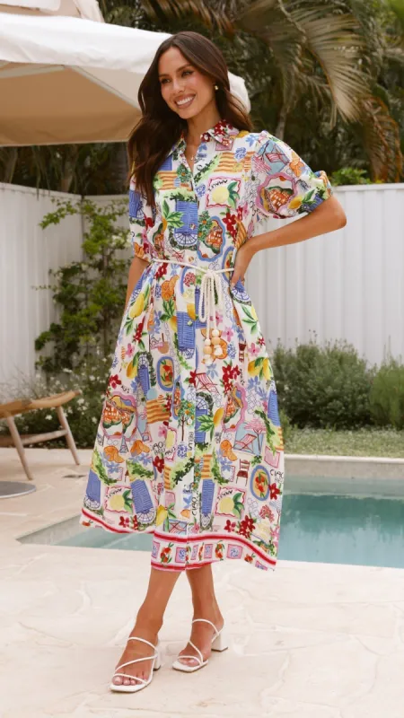 Corena Maxi Dress - Ciao Bella Print made by Billy J