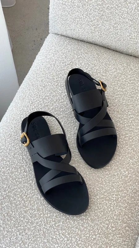 Sol Sana Palermo Sandal - Black sold by Billy J