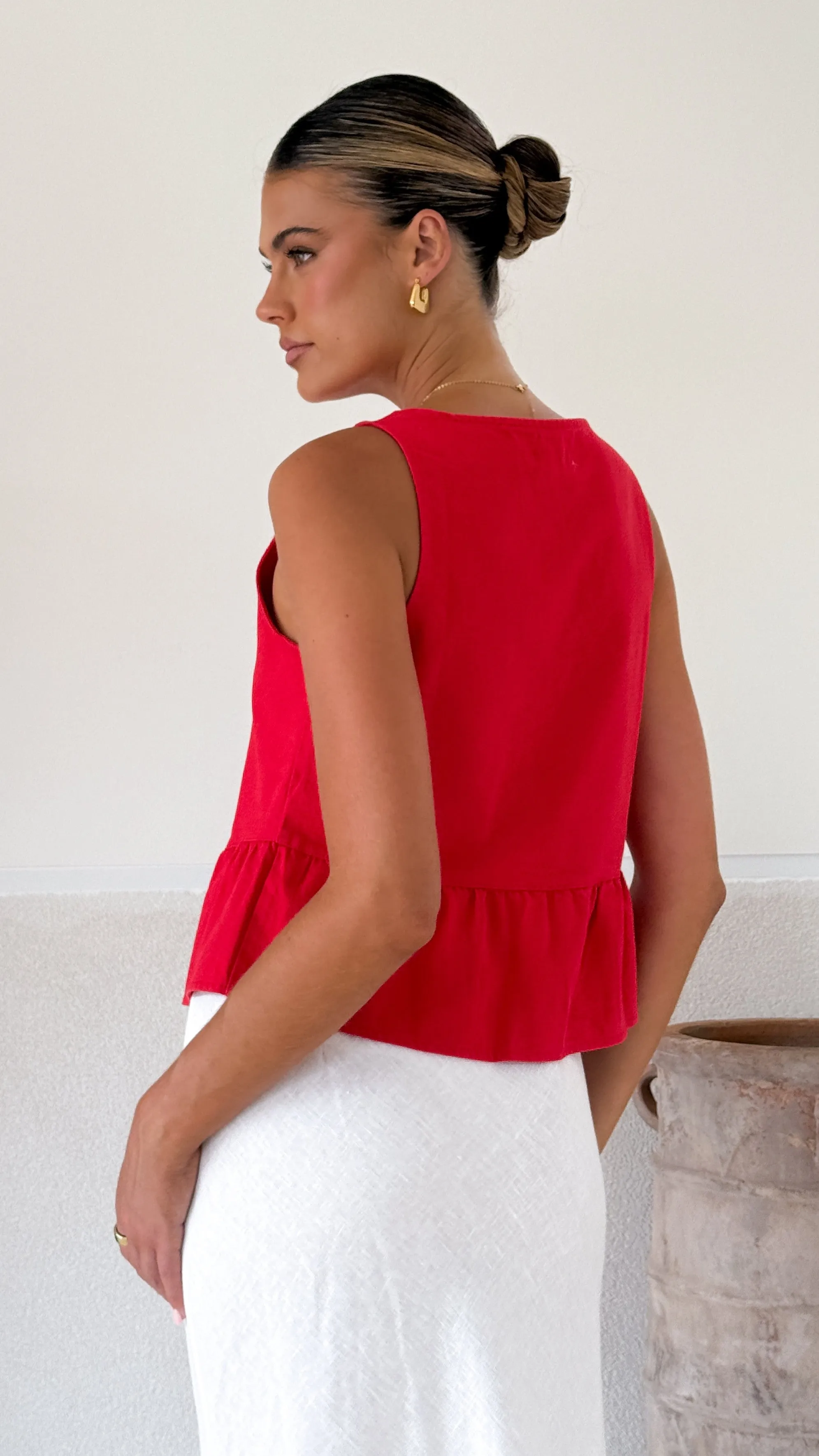 Jarrah Tie Top - Red sold by Billy J product image thumbnail 5