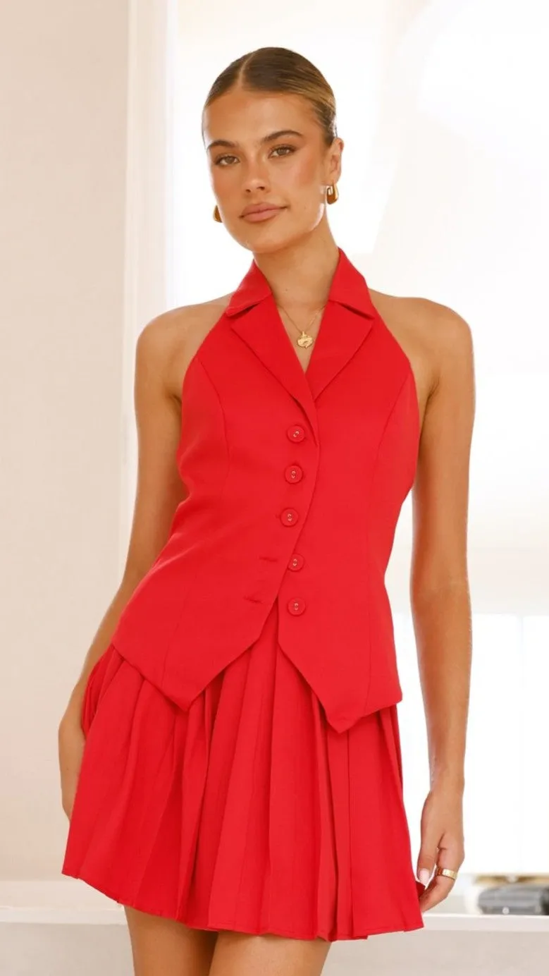 Yetta Vest Top - Red sold by Billy J product image thumbnail 3