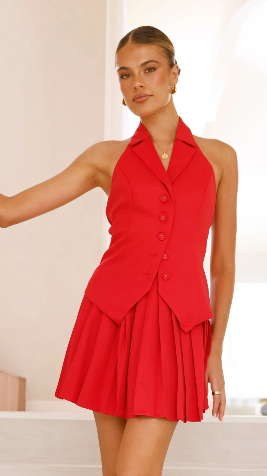 Yetta Vest Top - Red sold by Billy J product image thumbnail 5
