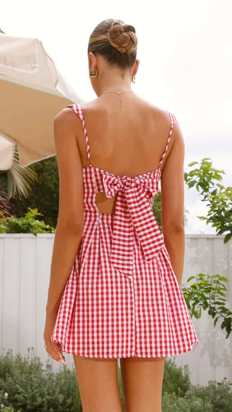 Jailene Mini Dress - Picnic Red sold by Billy J product image thumbnail 2