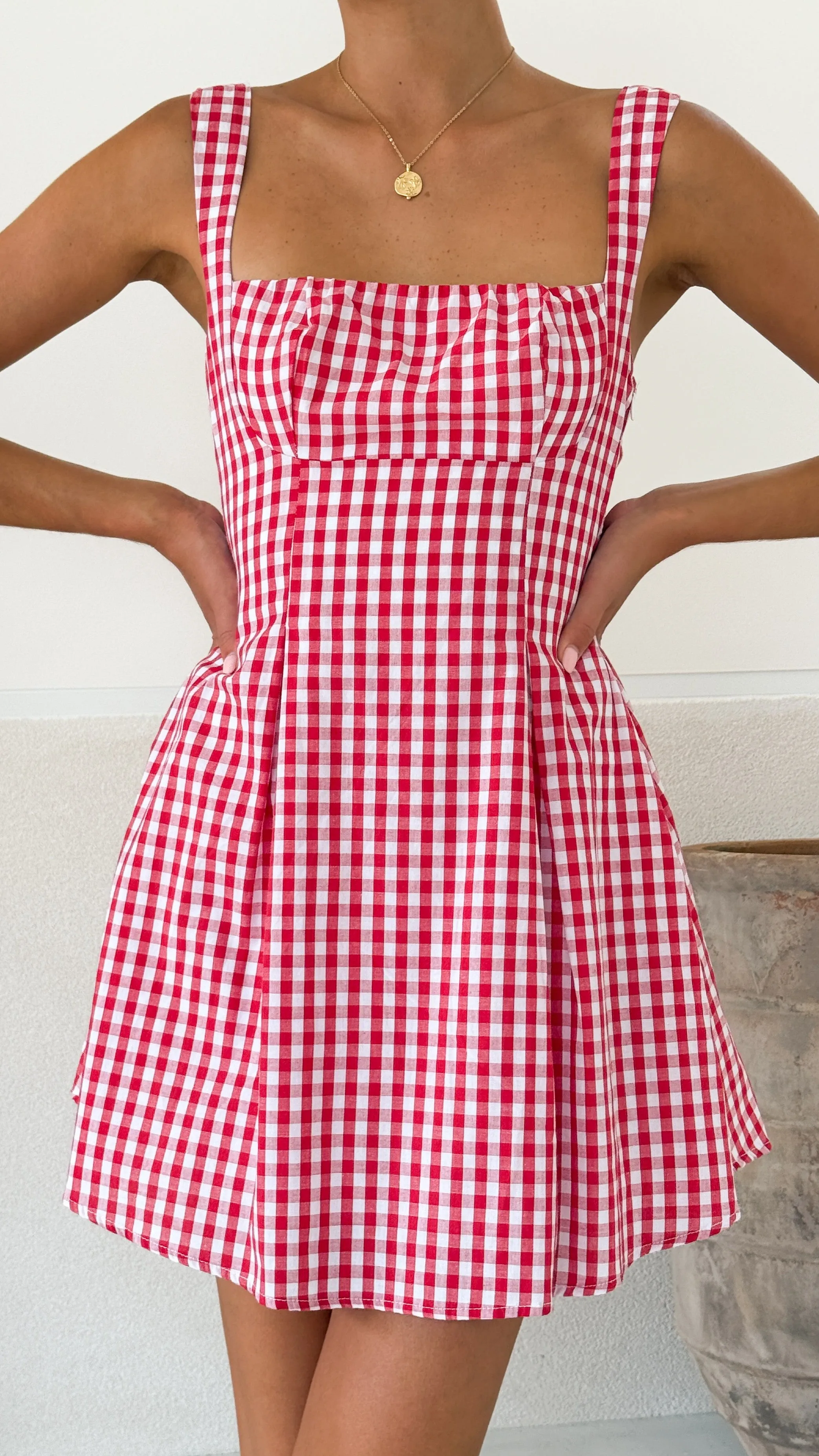Jailene Mini Dress - Picnic Red sold by Billy J product image thumbnail 3