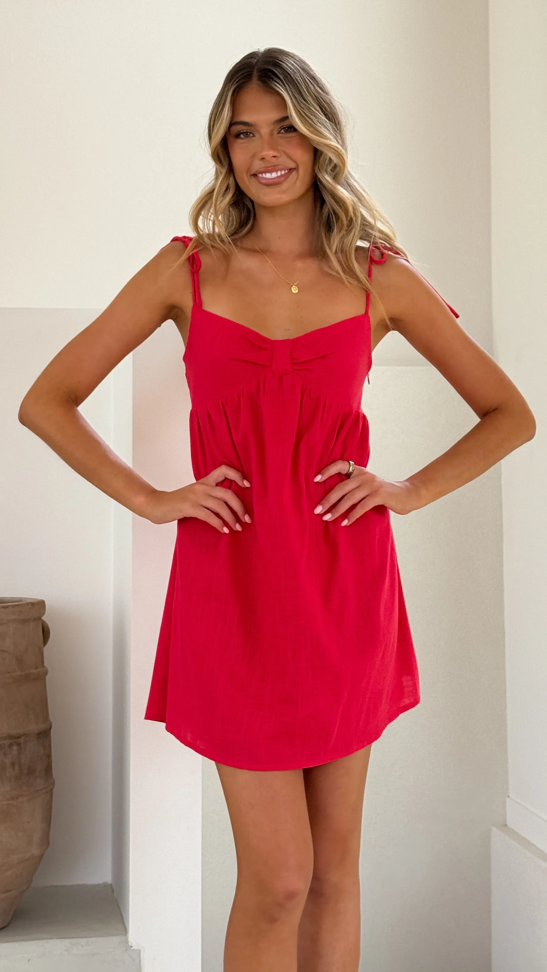 Uzi Mini Dress - Red sold by Billy J product image thumbnail 3