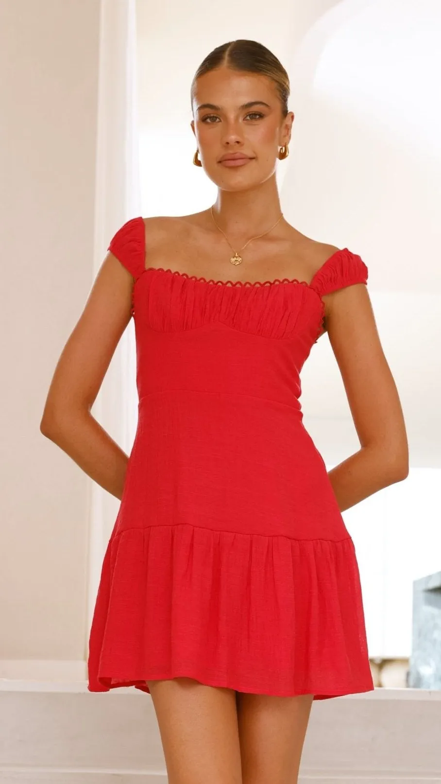 Pascah Mini Dress - Red sold by Billy J product image thumbnail 4