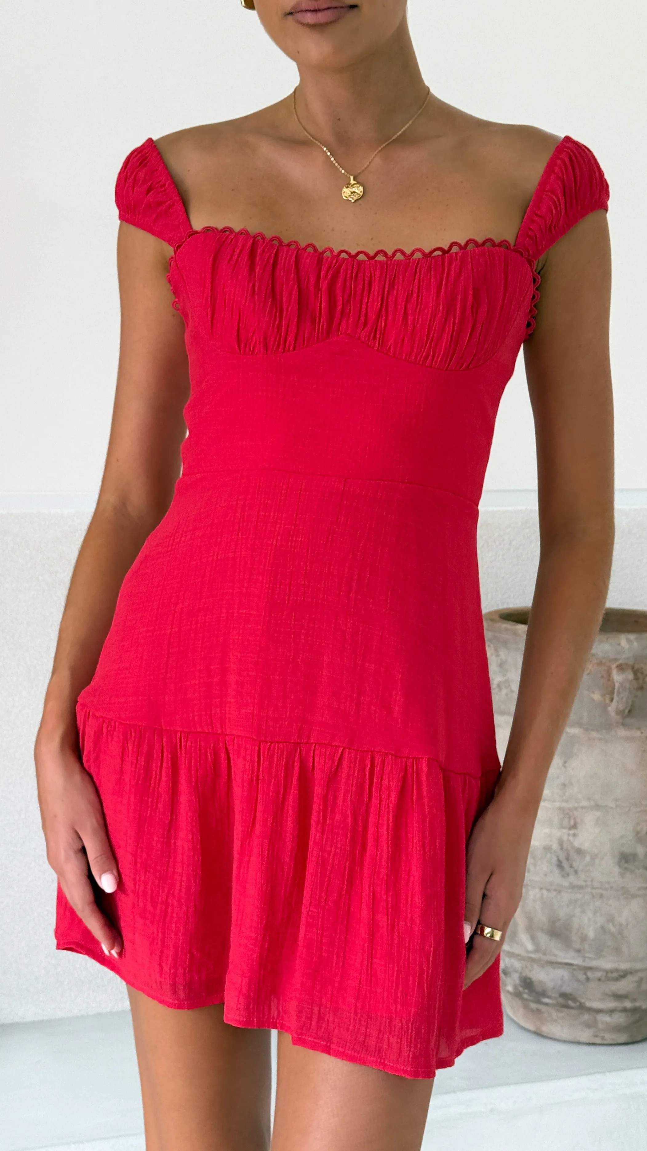 Pascah Mini Dress - Red sold by Billy J product image thumbnail 5