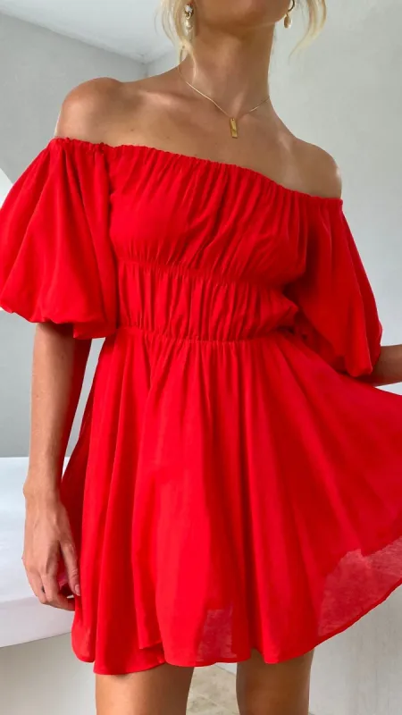 Adi Mini Dress - Red sold by Billy J
