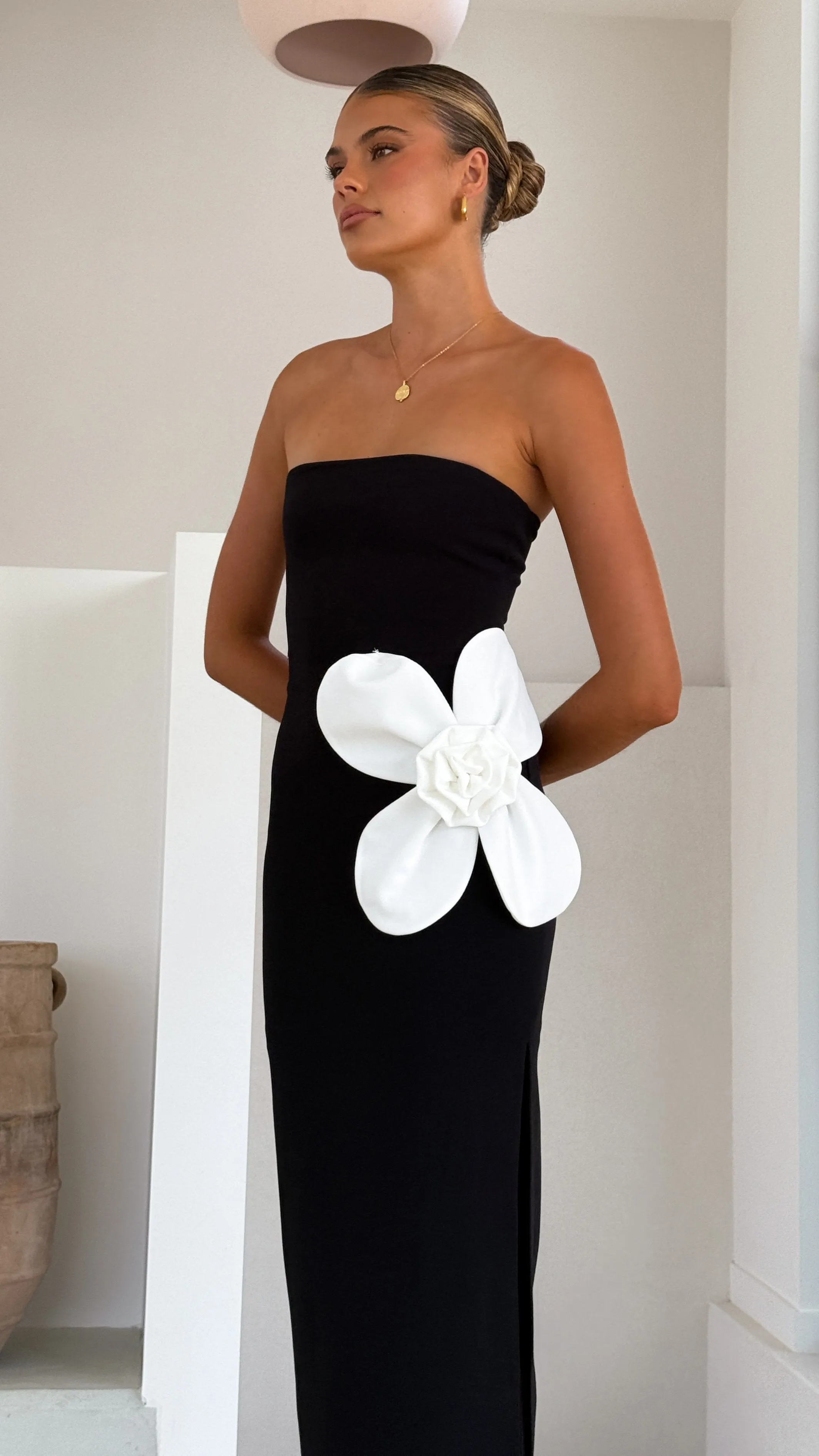 Athena Maxi Dress - Black/White sold by Billy J product image thumbnail 5