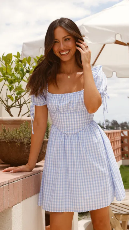 Takashi Mini Dress - Picnic Blue sold by Billy J