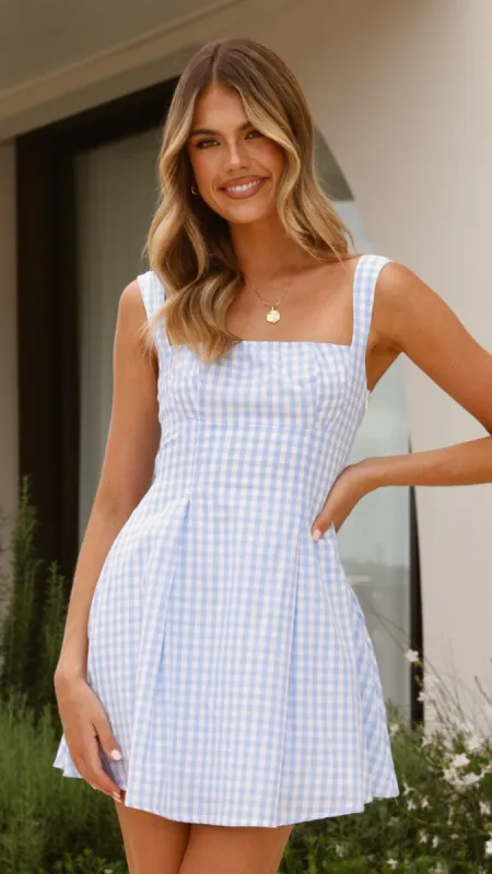 Jailene Mini Dress - Picnic Blue sold by Billy J