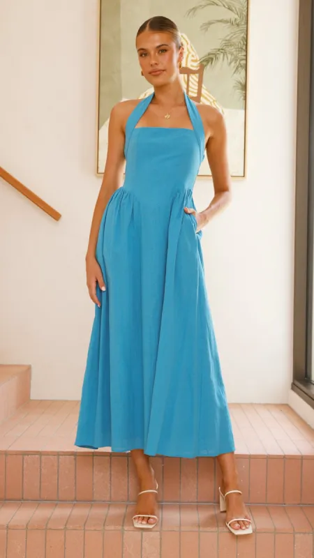 Caden Maxi Dress - Cobalt Blue sold by Billy J