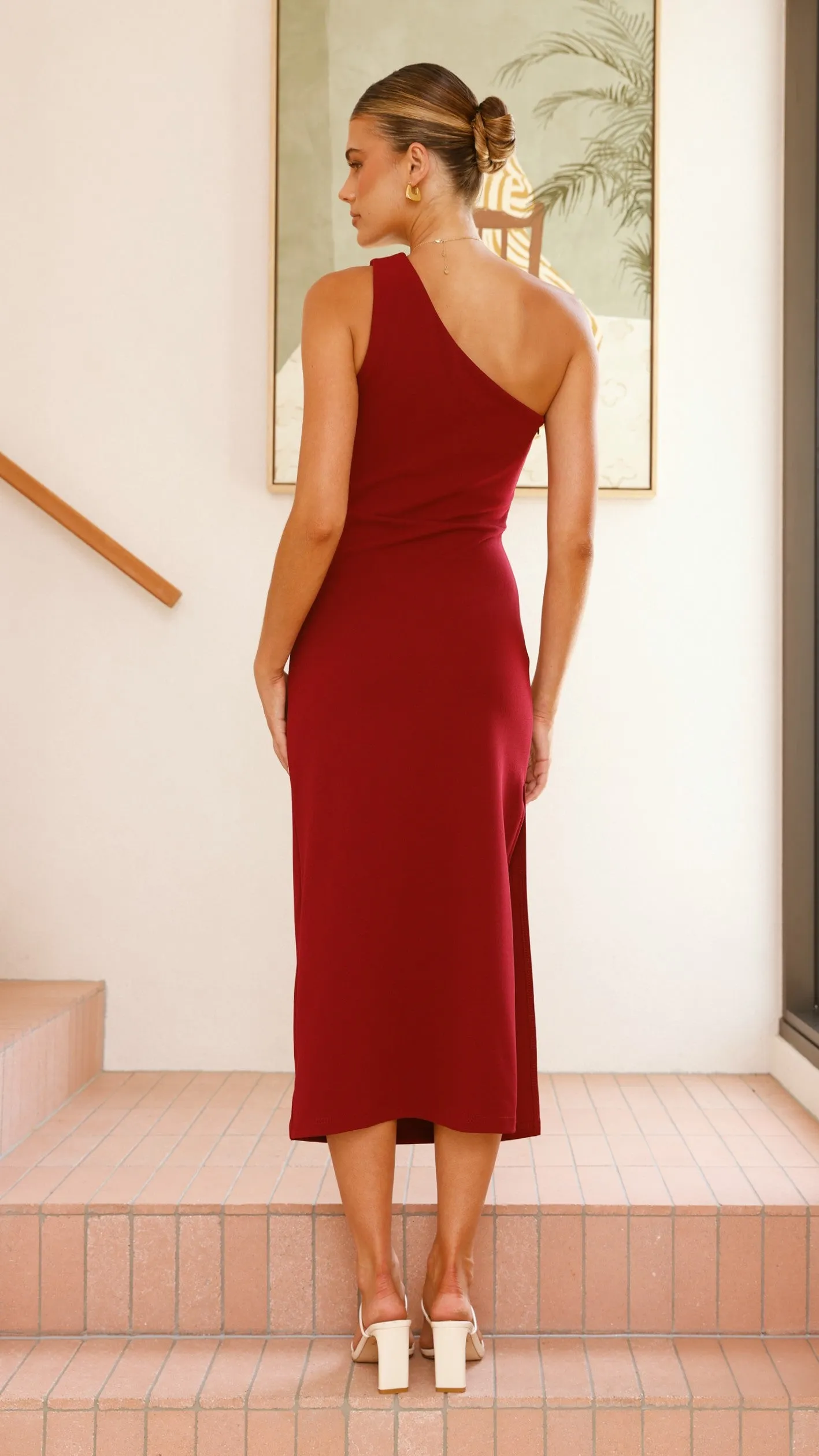 Alaina Midi Dress - Wine sold by Billy J product image thumbnail 2