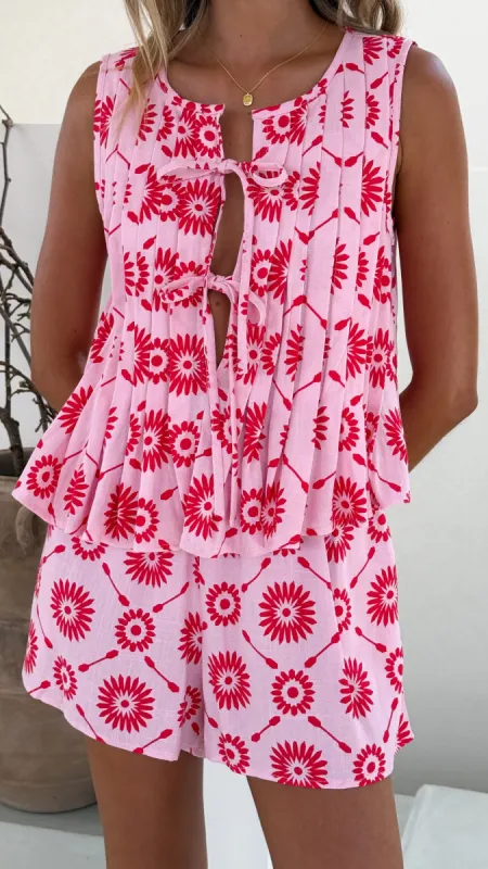 Elide Tie Top & Shorts Set - Naomi Print sold by Billy J