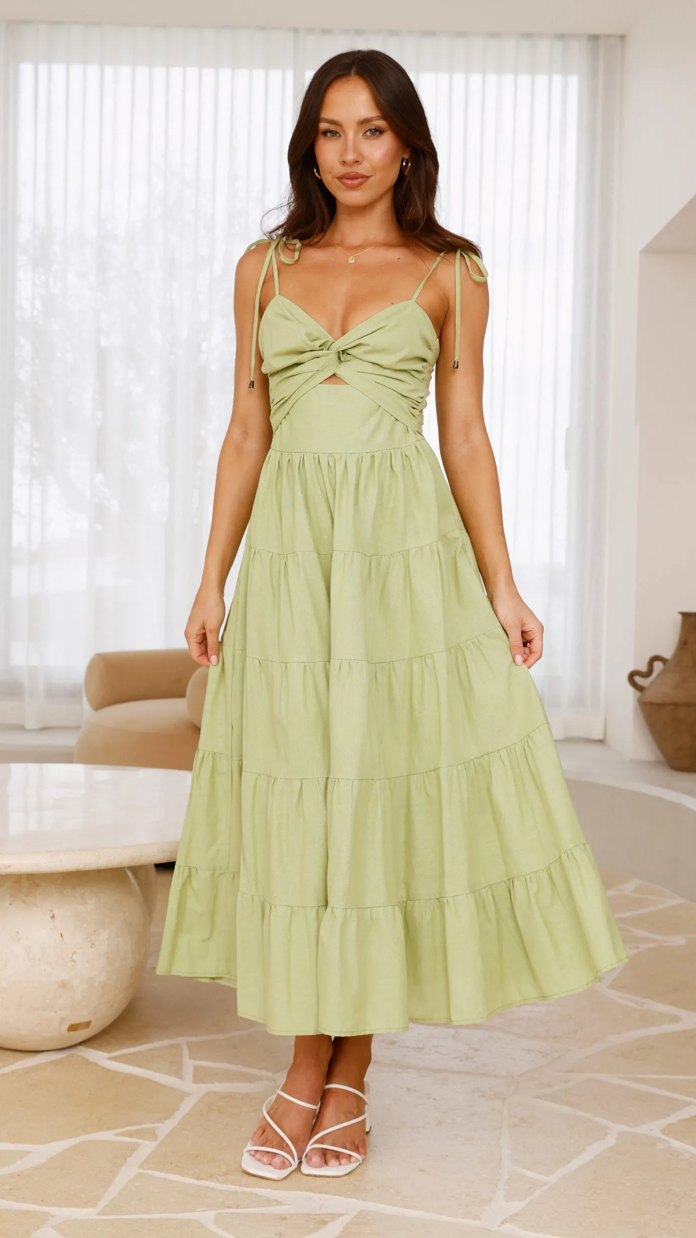 Armani Maxi Dress - Light Green sold by Billy J product image thumbnail 4