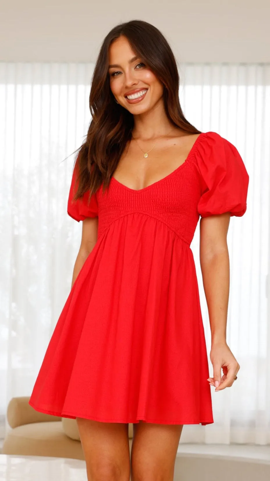 Sahirah Mini Dress - Red sold by Billy J