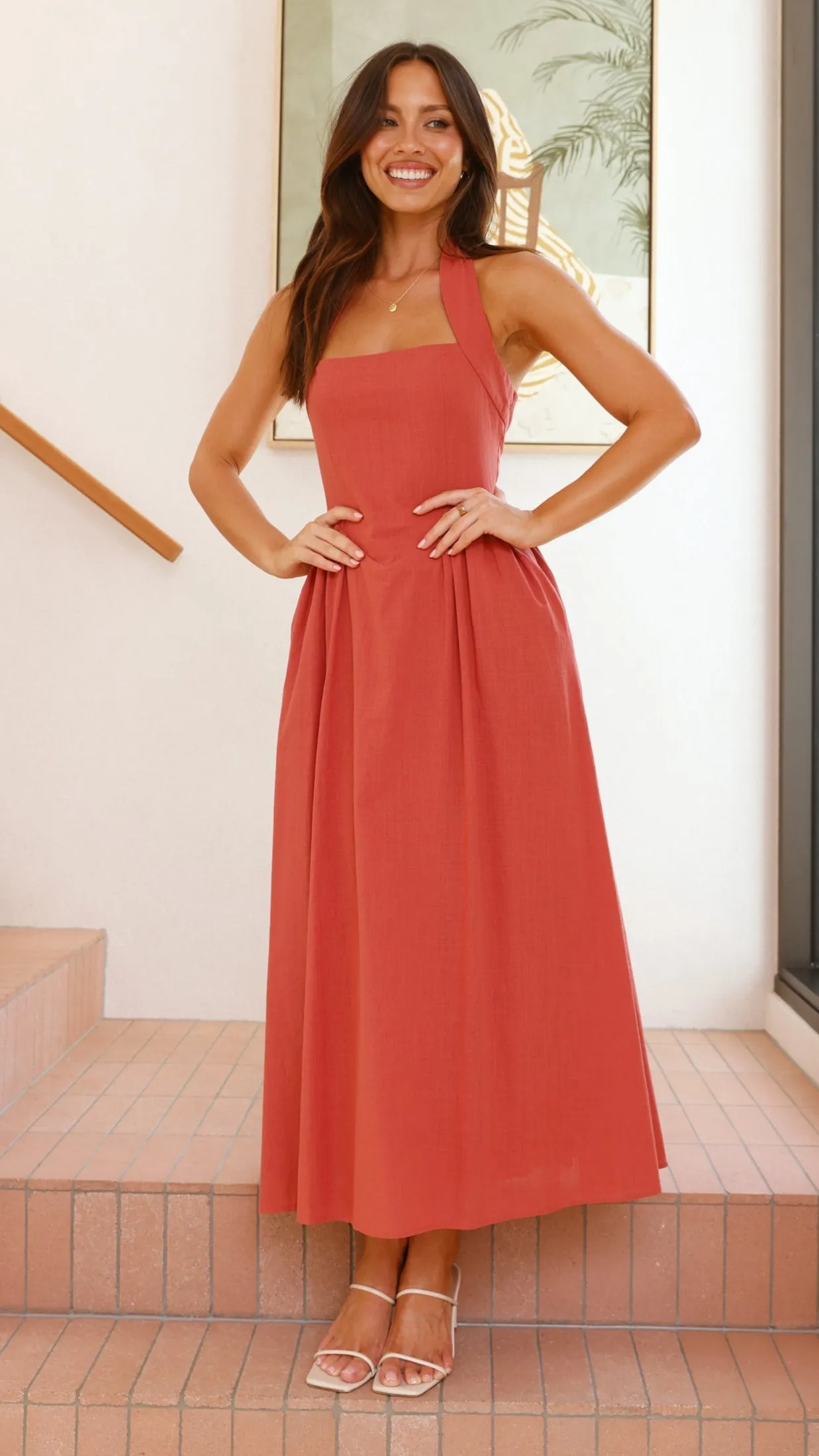 Caden Maxi Dress - Rust sold by Billy J