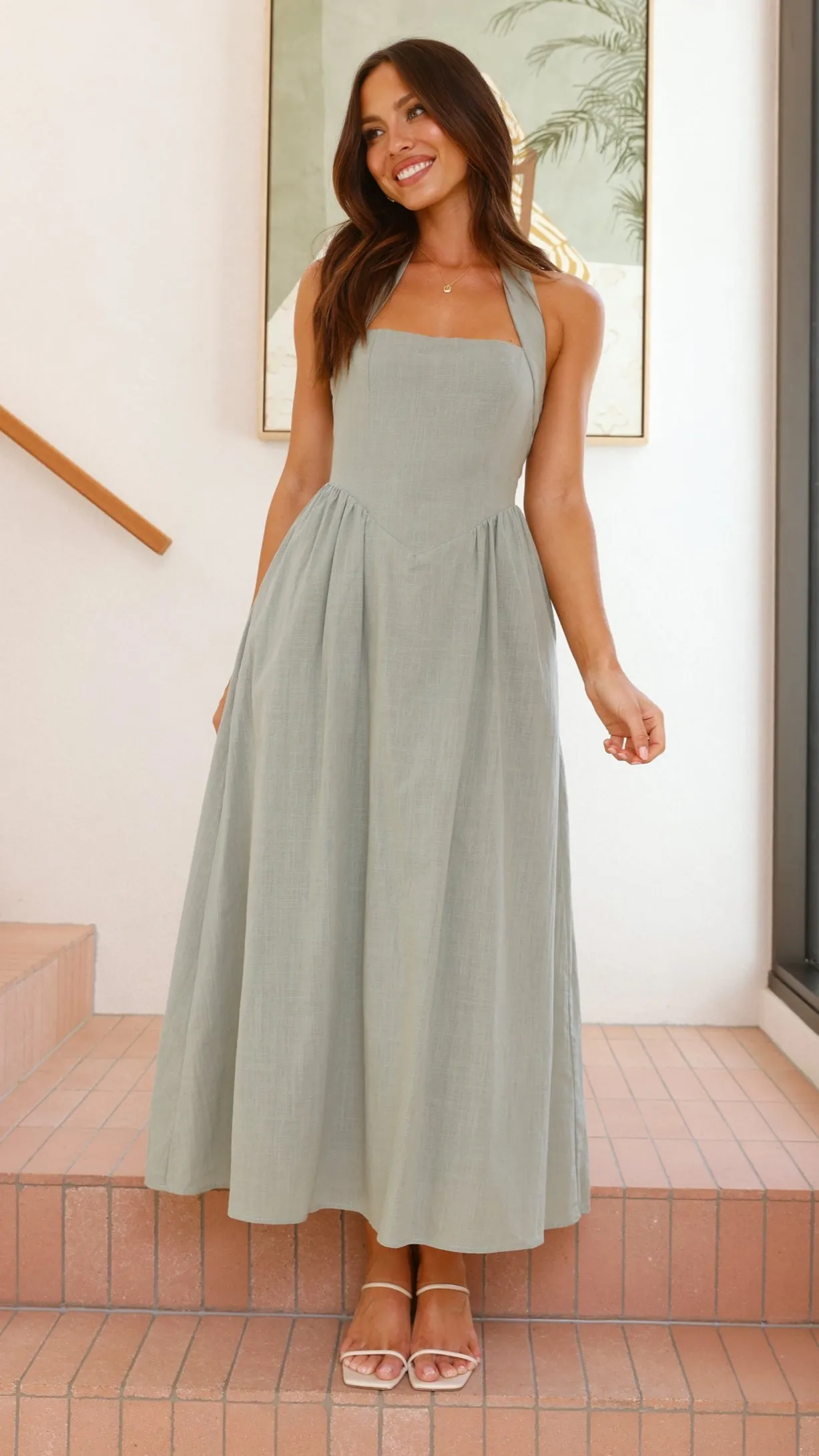 Caden Maxi Dress - Sage sold by Billy J product image thumbnail 5