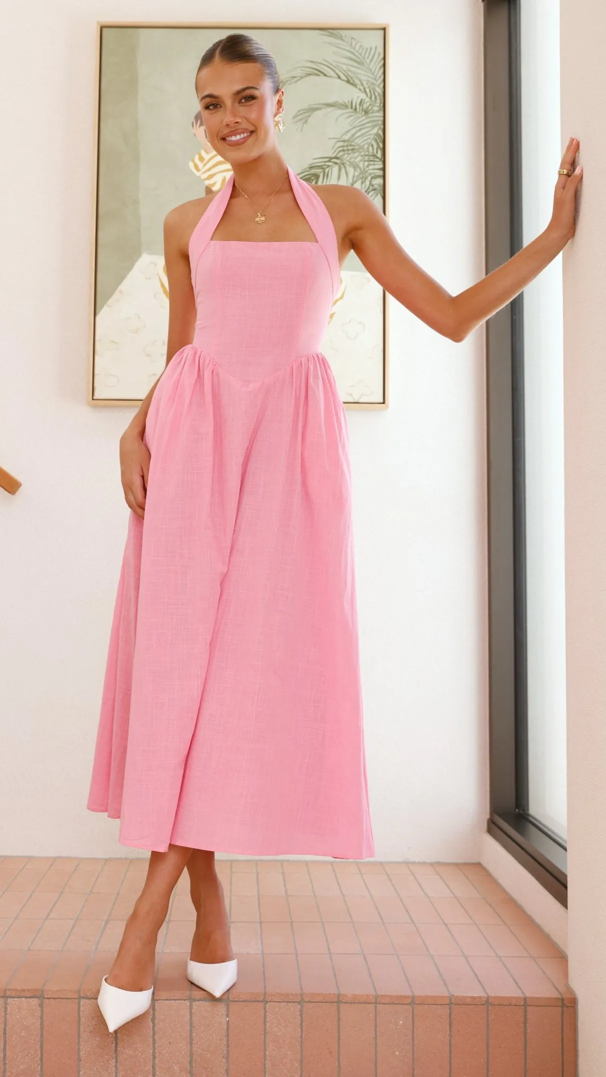 Caden Maxi Dress - Pink sold by Billy J