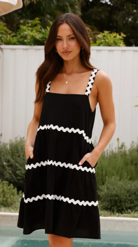 Cosima Mini Dress - Black/White sold by Billy J