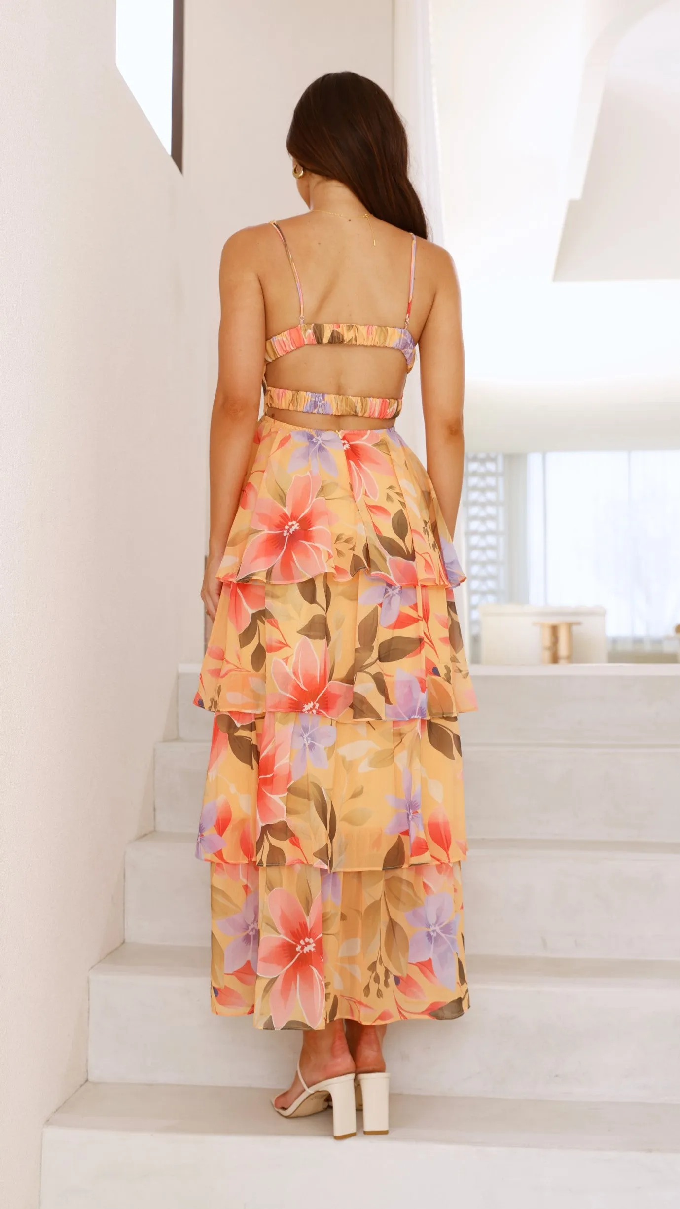 Kelli Maxi Dress - Yellow Floral sold by Billy J product image thumbnail 2