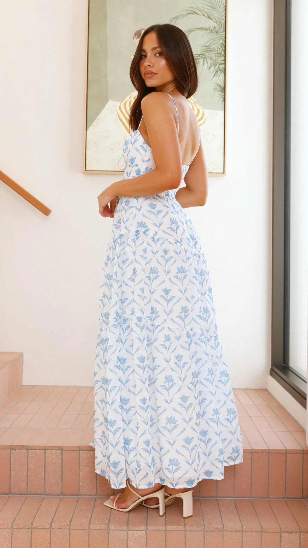 Cove Maxi Dress - Blue Floral sold by Billy J product image thumbnail 3