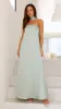 Caitie Strapless Scarf Maxi Dress - Sage sold by Billy J