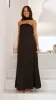 Caitie Strapless Scarf Maxi Dress - Black sold by Billy J