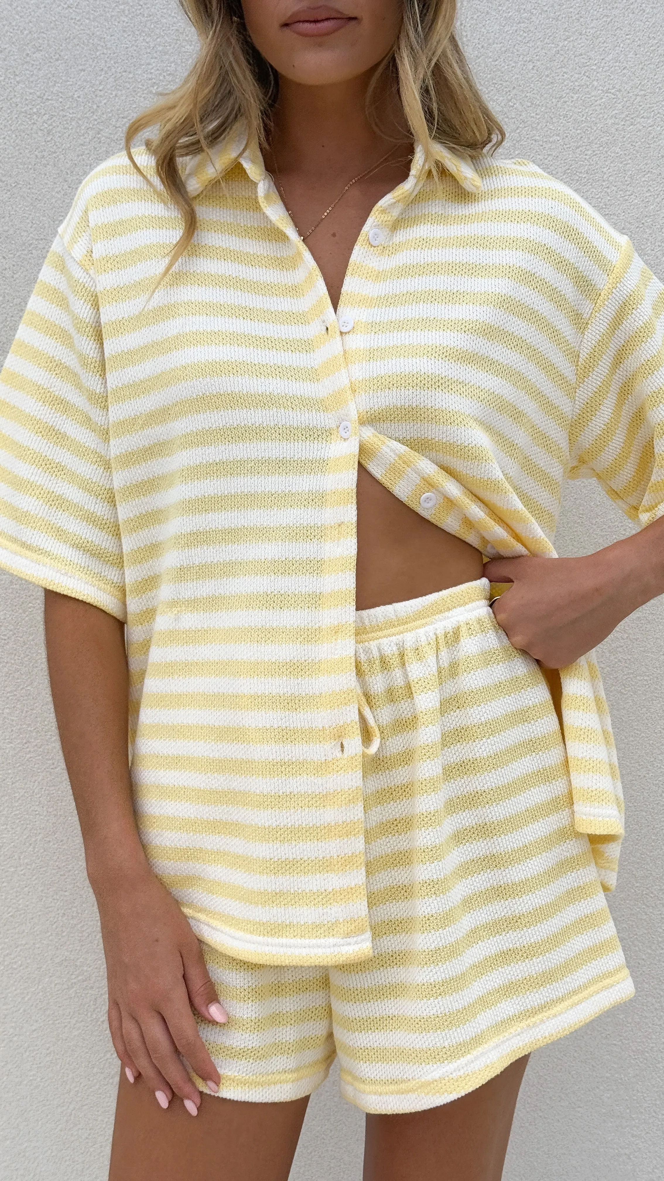 Romi Shirt and Shorts Set - Yellow Stripe sold by Billy J product image thumbnail 2