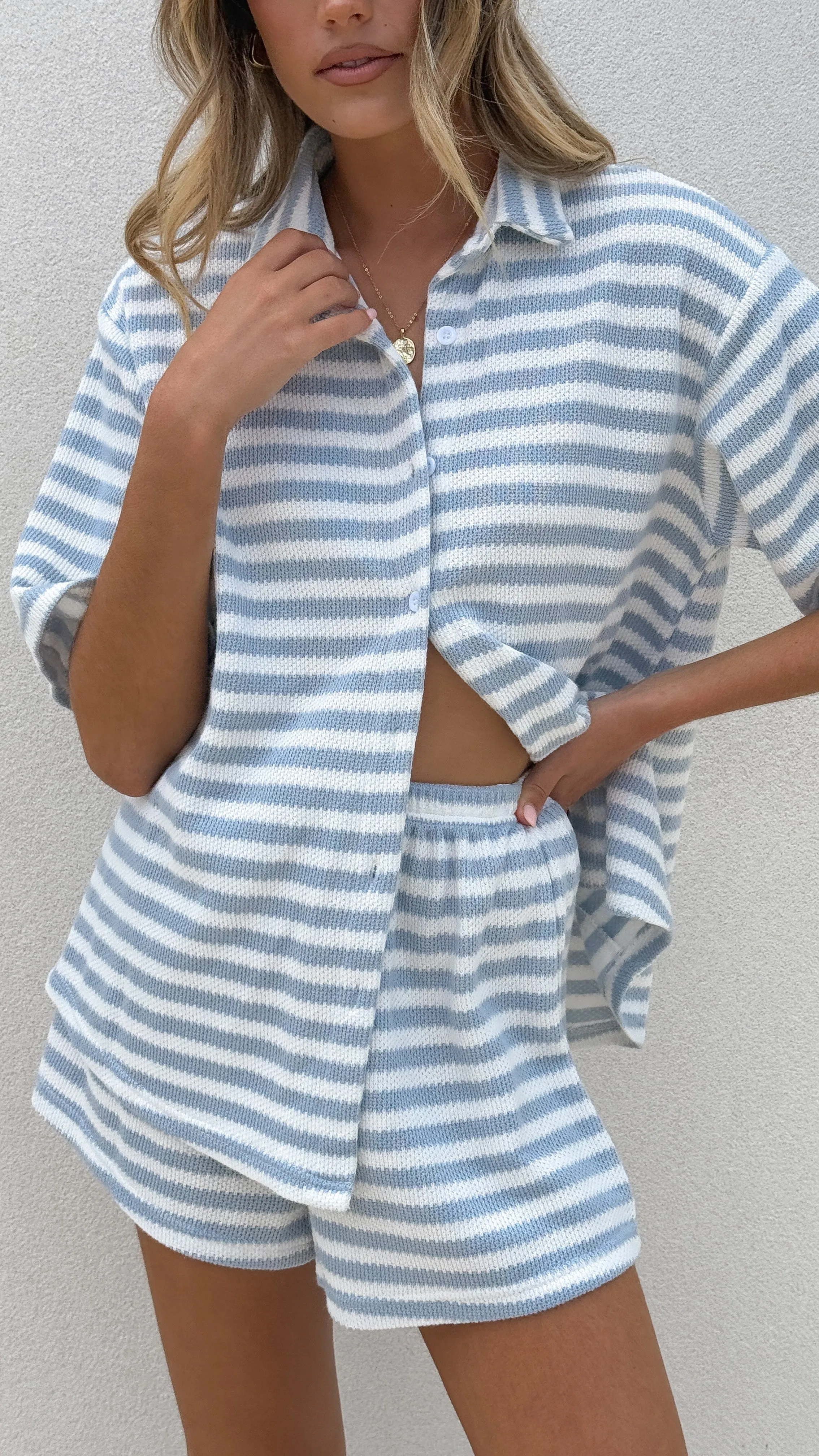 Romi Shirt and Shorts Set - Blue Stripe sold by Billy J product image thumbnail 3