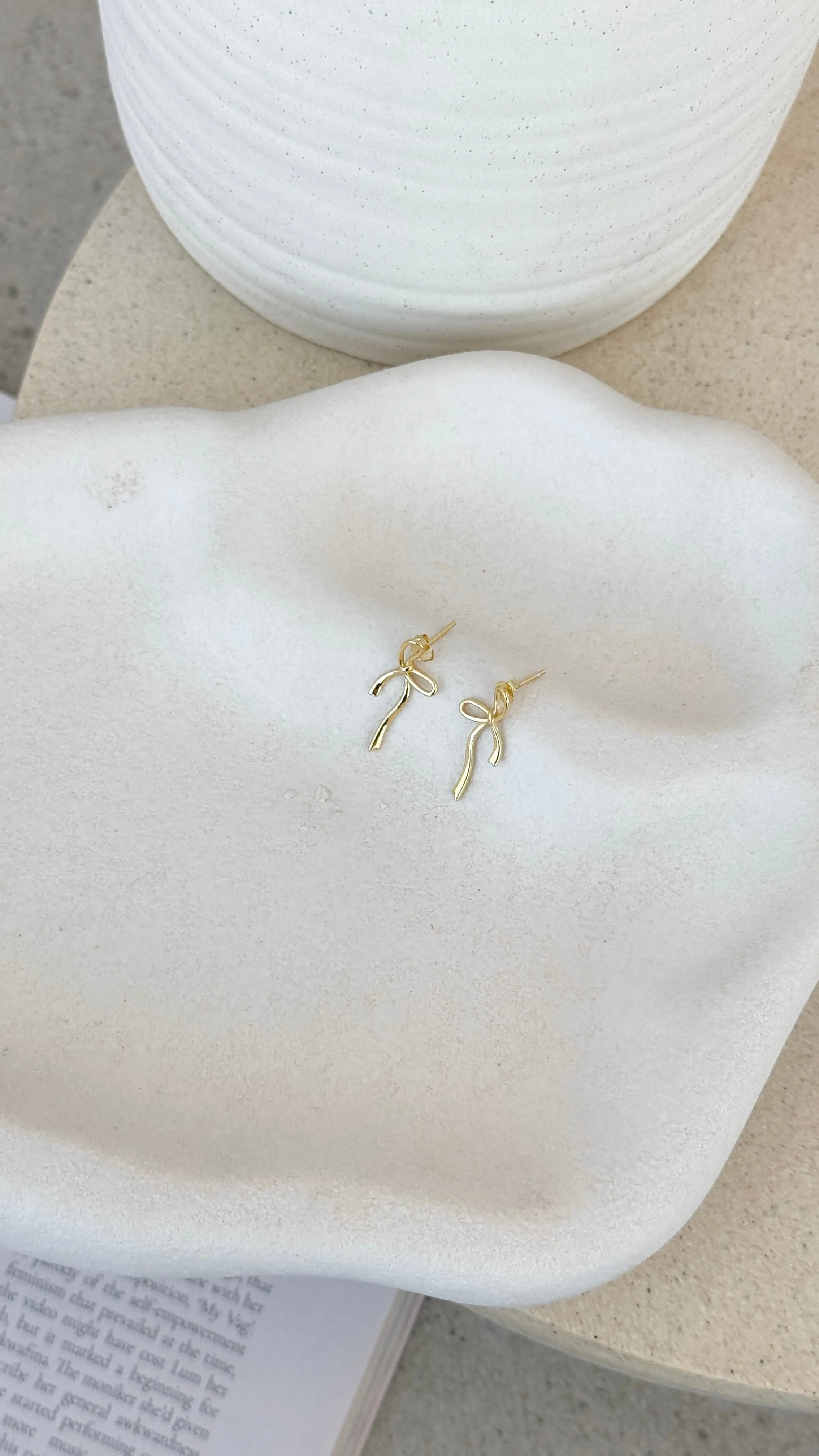 Velika Bow Earrings - Gold sold by Billy J product image thumbnail 2