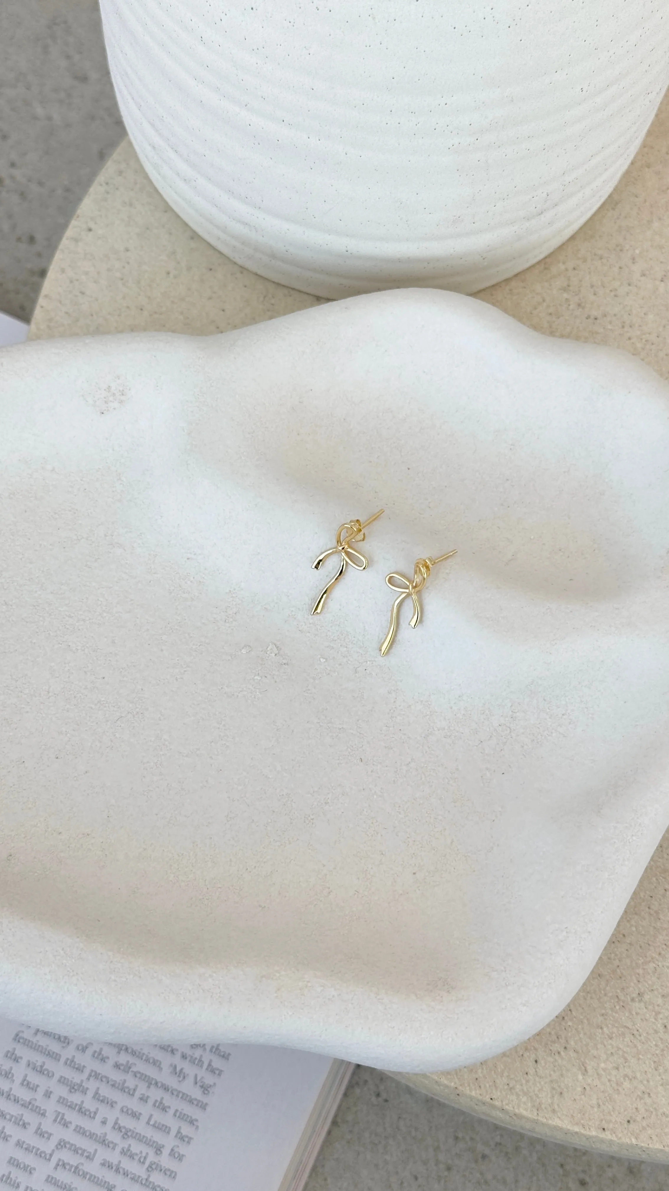 Velika Bow Earrings - Gold sold by Billy J product image thumbnail 3