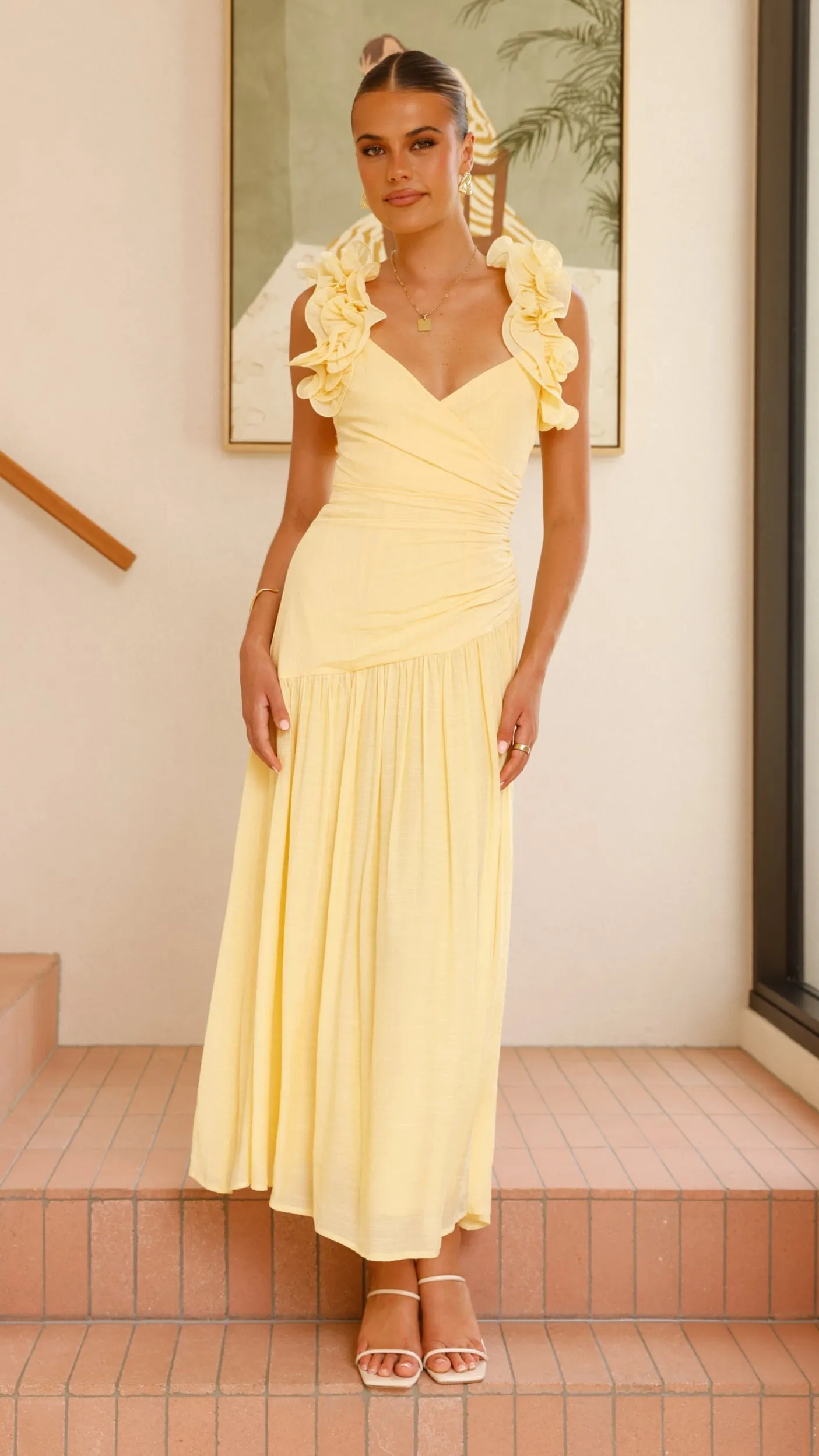 Alma Maxi Dress - Yellow sold by Billy J