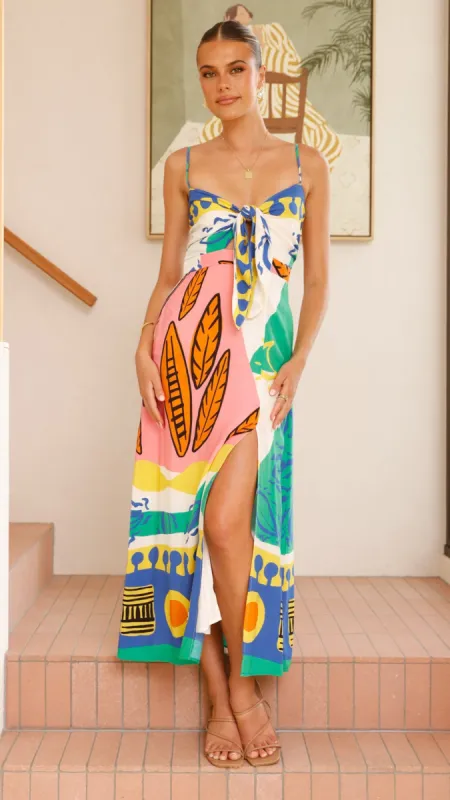 Shahar Maxi Dress - Green Print sold by Billy J