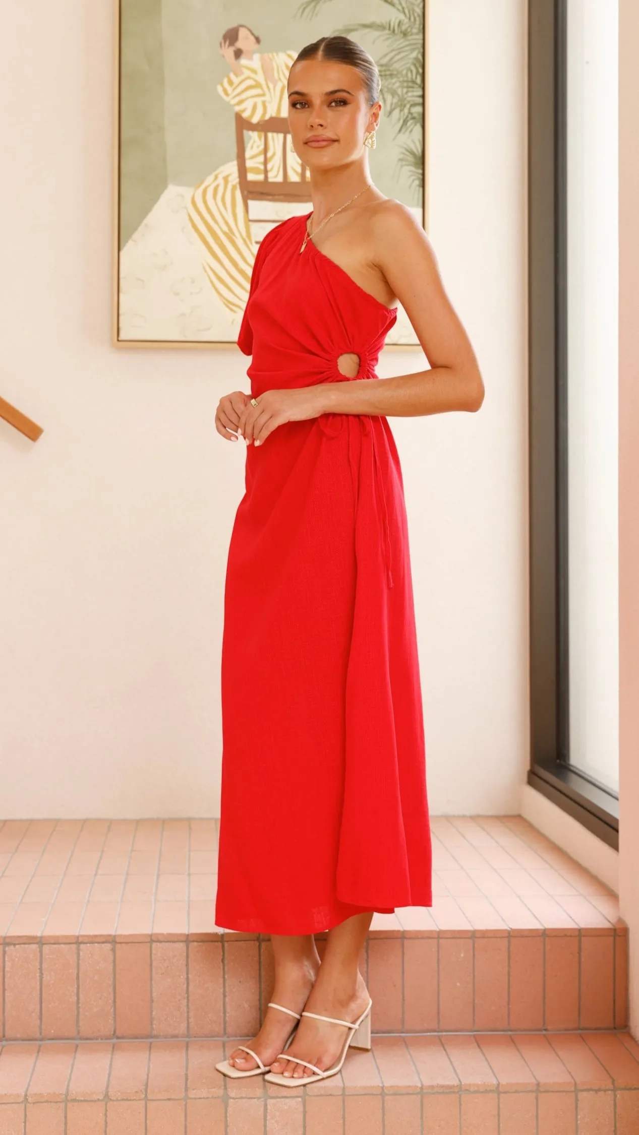 Suzie Midi Dress - Red sold by Billy J product image thumbnail 3