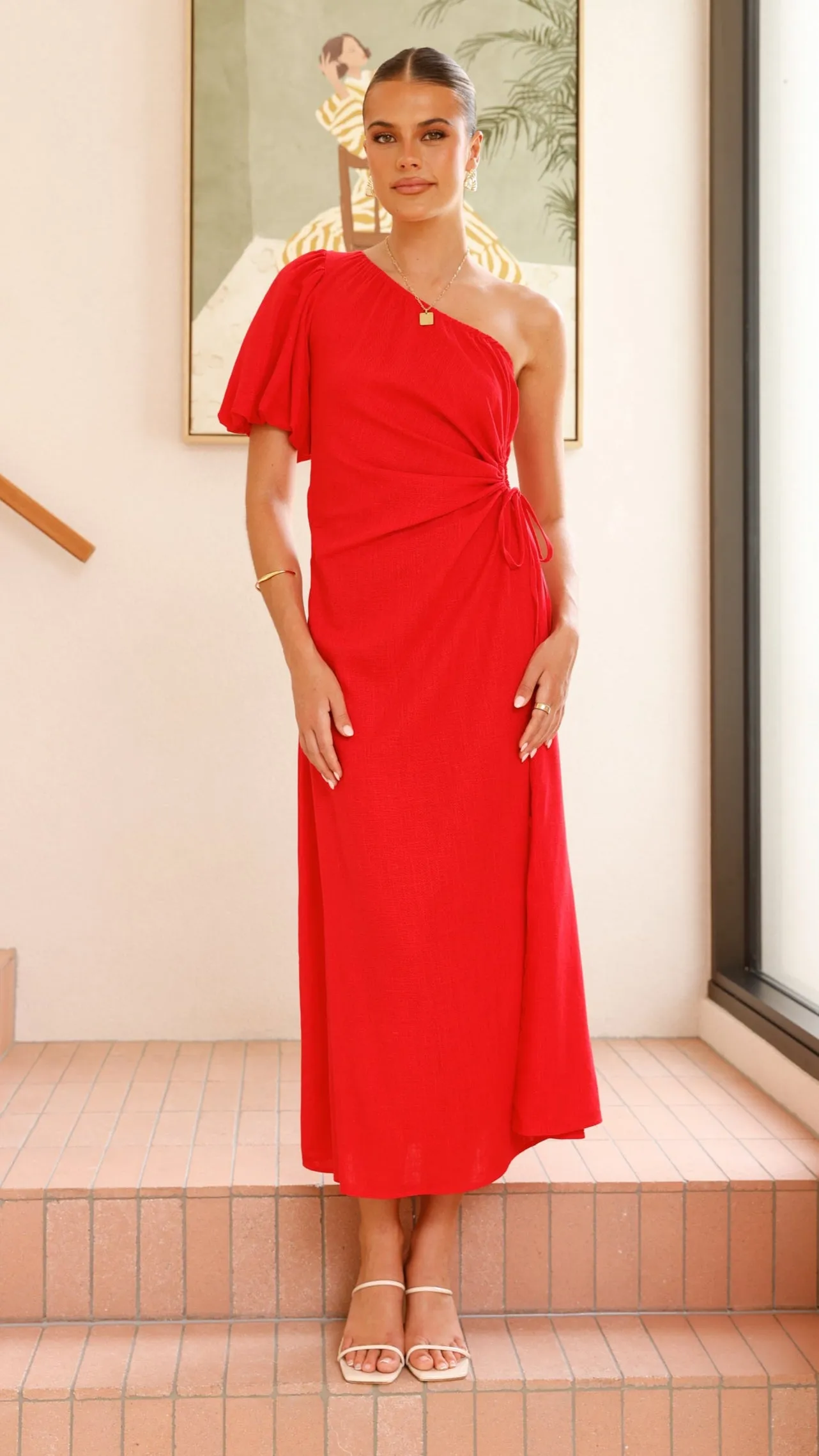 Suzie Midi Dress - Red sold by Billy J product image thumbnail 5