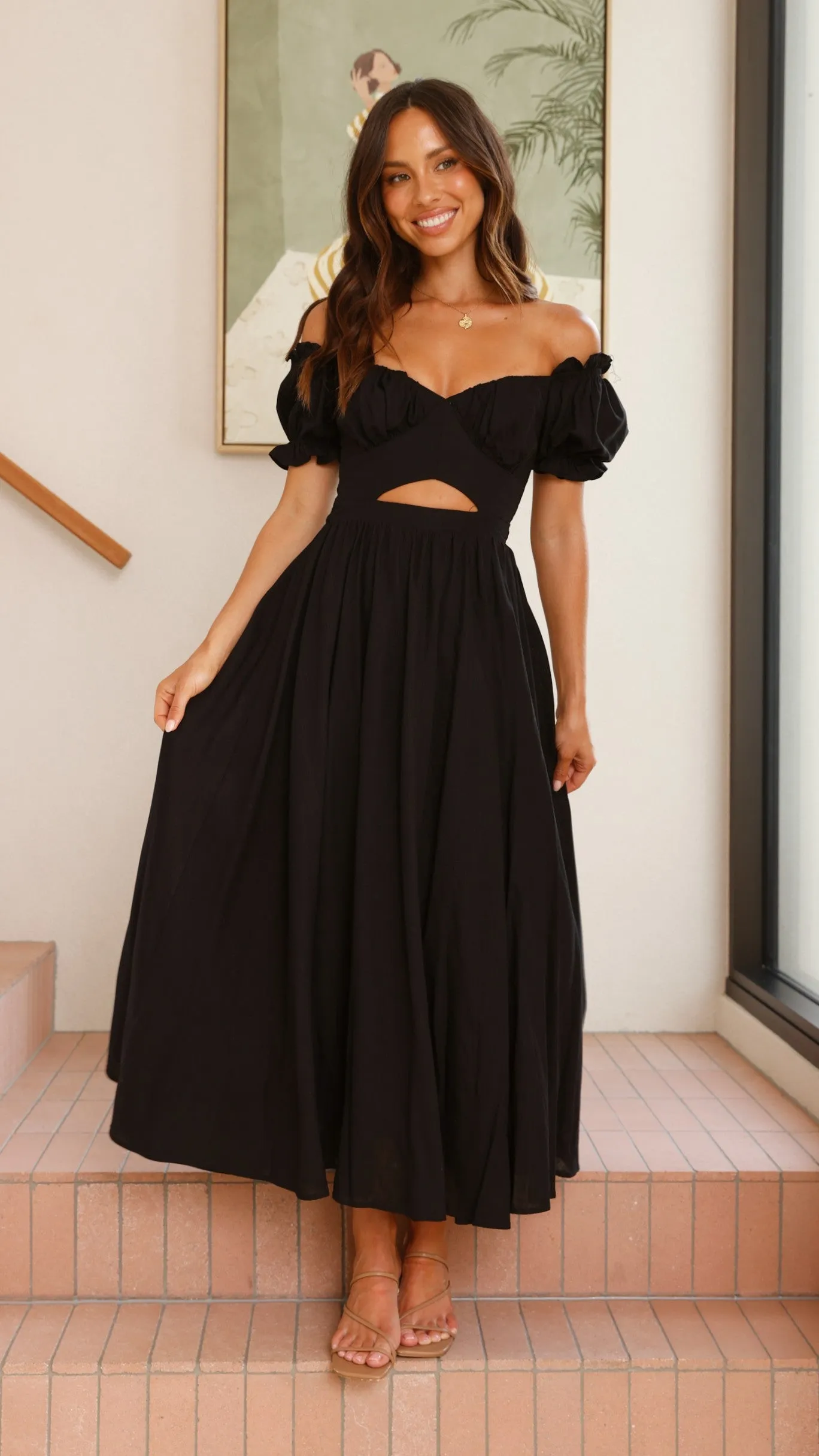 Hulu Maxi Dress - Black sold by Billy J