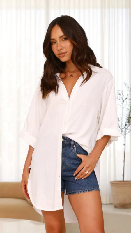 Samson Button Up Shirt - White sold by Billy J